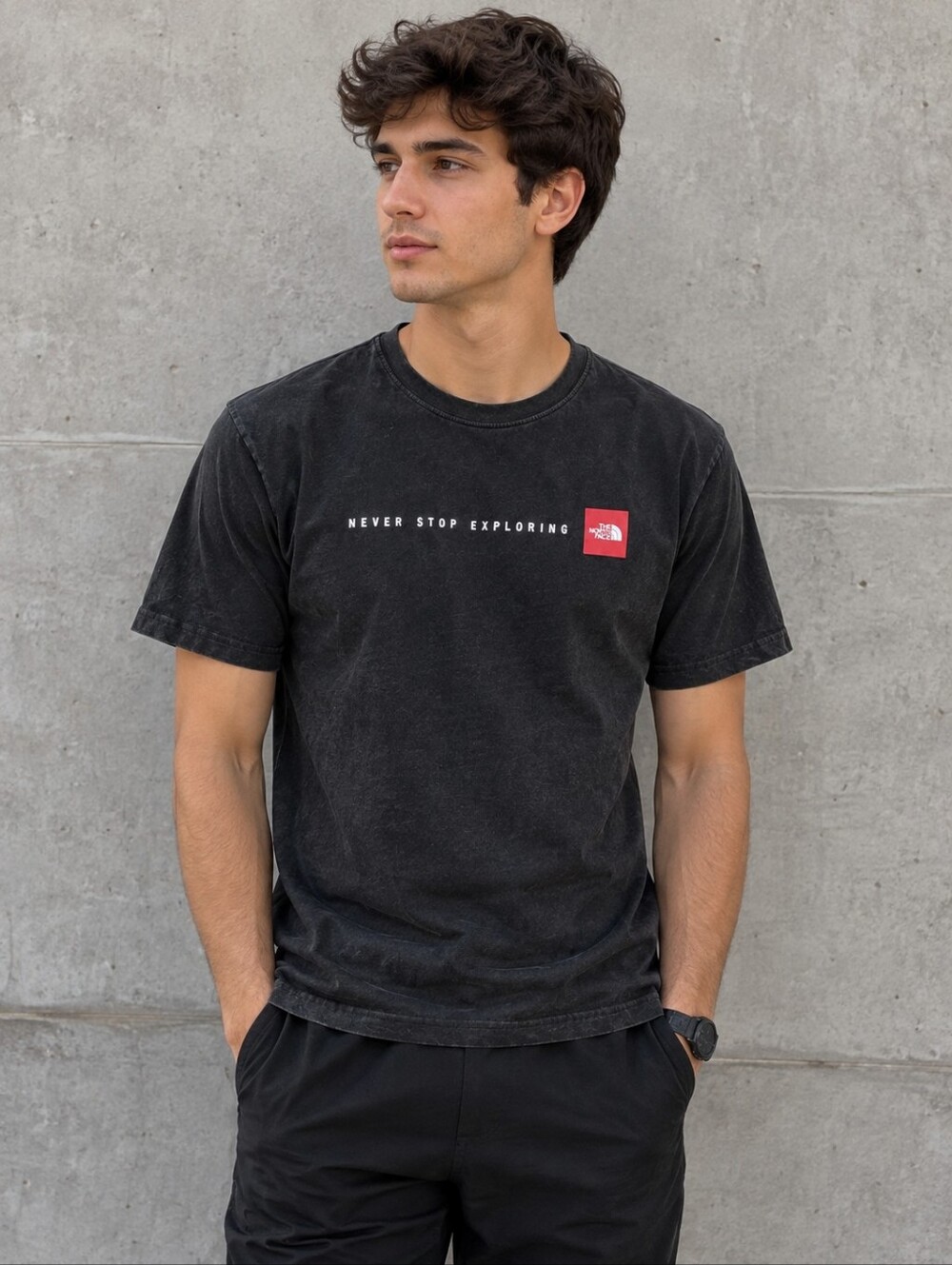 The North Face “Never Stop Exploring” T-Shirt – Black